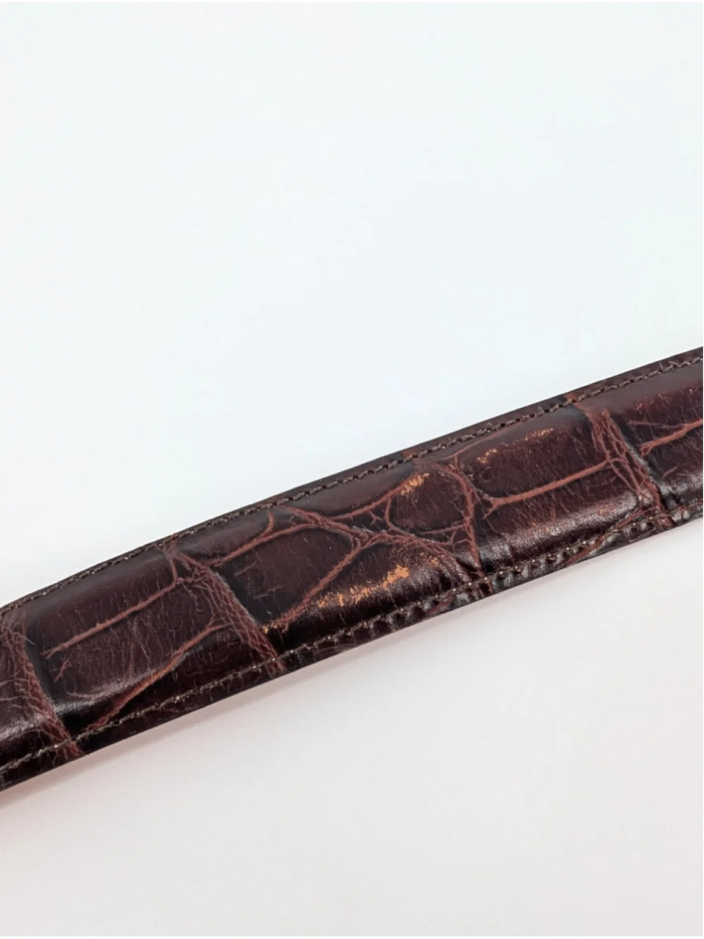 Martin Dingman 36 Brown Alligator Grain Italian Calfskin Belt USA 01608